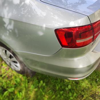 6 599 р. Задний бампер SAT Volkswagen Jetta A6 седан рестайлинг (2015-2018) (Неокрашенный)  с доставкой в г. Калуга. Увеличить фотографию 3