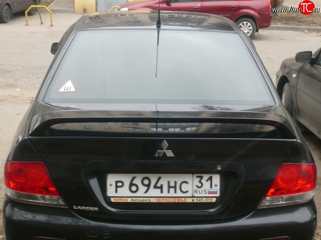 3 999 р. Средний спойлер 2.0 стандарт  Mitsubishi Lancer  9 (2003-2009) (Без места под стоп-сигнал, Неокрашенный)  с доставкой в г. Калуга