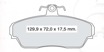 629 р. Колодка переднего дискового тормоза DAFMI INTELLI ГАЗ Соболь 2217 автобус 1-ый рестайлинг (2003-2010)  с доставкой в г. Калуга. Увеличить фотографию 3