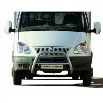 Защита переднего бампера ТехноСфера (Техно Сфера) (низкая, Сталь с покрытием) ГАЗ Баргузин 2217 автобус 2-ой рестайлинг (2010-2024)