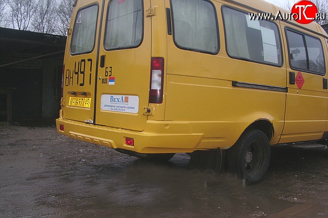 2 299 р. Задний бампер Революшен (3 части) ГАЗ Соболь 2217 автобус 1-ый рестайлинг (2003-2010) (Неокрашенный)  с доставкой в г. Калуга