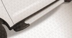 13 799 р. Алюминиевые пороги Slitkoff Optima Silver Geely Emgrand X7 дорестайлинг (2011-2015)  с доставкой в г. Калуга. Увеличить фотографию 1