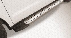 Алюминиевые пороги Slitkoff Standart Silver Geely (Джили) Emgrand X7 (Эмгранд) (2011-2015) дорестайлинг