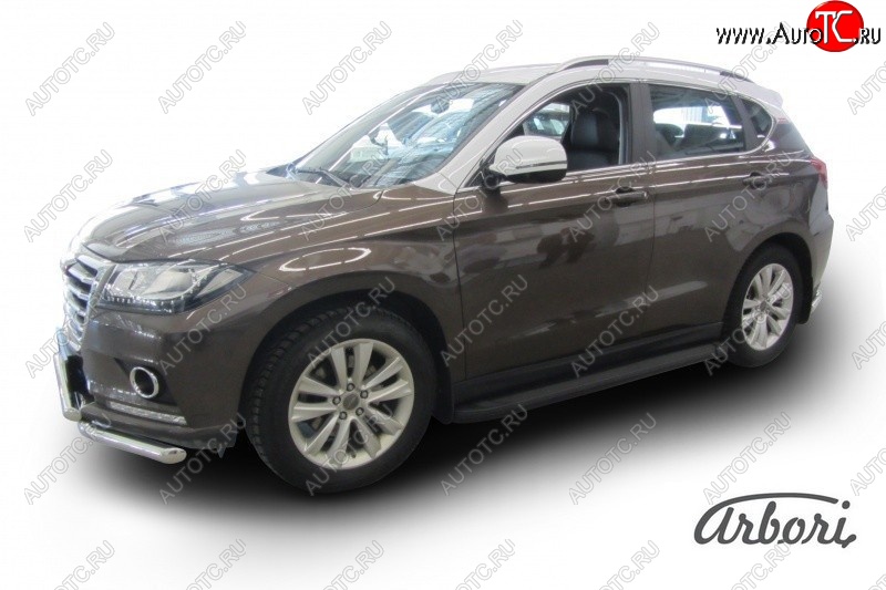 11 609 р. Порожки для ног Arbori Optima Black Haval H2 (2014-2021)  с доставкой в г. Калуга