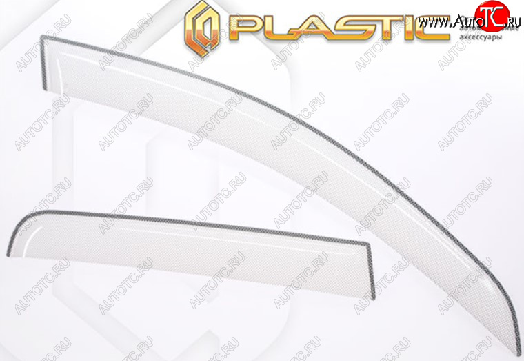 2 259 р. Дефлектора окон CA-Plastic  Great Wall Wingle  7 (2018-2024) (Шелкография белая, Без хром молдинга)  с доставкой в г. Калуга