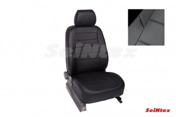 6 249 р. Чехлы для сидений Seintex (экокожа)  Haval F7 (2018-2022) (Цвет: черный/черный)  с доставкой в г. Калуга. Увеличить фотографию 1