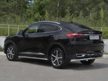 14 249 р. Защита заднего бампера (Ø63 мм, нержавейка) SLITKOFF  Haval F7x (2019-2022)  дорестайлинг  с доставкой в г. Калуга. Увеличить фотографию 3