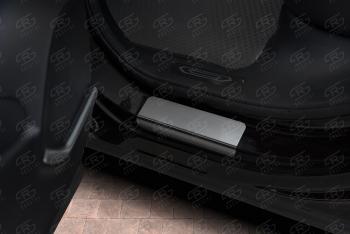 1 969 р. Накладки на порожки автомобиля Russtal  Haval F7x (2019-2022) (зеркальная поверхность)  с доставкой в г. Калуга. Увеличить фотографию 2