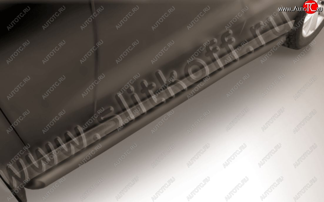 8 599 р. Защита порогов Slitkoff (d57 мм, с гибами)  Haval H2  1 (2014-2020) (Сталь с полимерным покрытием. Цвет: чёрный)  с доставкой в г. Калуга