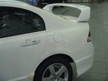 3 349 р. Спойлер Lit company  Honda Civic  8 (2005-2011) (Неокрашенный)  с доставкой в г. Калуга. Увеличить фотографию 2