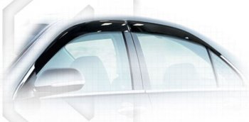 2 079 р. Дефлектора окон (CL-8, CL9) CA-Plastiс Honda Accord 7 седан CL дорестайлинг (2002-2005) (Classic полупрозрачный, Без хром.молдинга, Крепление только на скотч)  с доставкой в г. Калуга. Увеличить фотографию 1