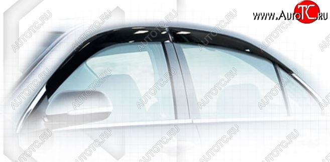 2 079 р. Дефлектора окон (CL-8, CL9) CA-Plastiс  Honda Accord  7 седан CL (2002-2005) (Classic полупрозрачный, Без хром.молдинга, Крепление только на скотч)  с доставкой в г. Калуга