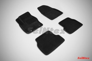 4 599 р. Комплект 3D ковриков в салон Seintex  Honda Accord ( 7 седан CL,  7 универсал CM) (2002-2008) (Чёрный)  с доставкой в г. Калуга. Увеличить фотографию 1