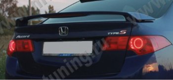 Спойлер на крышку багажника SPORT (без стоп-сигнала) Honda (Хонда) Accord (Аккорд)  8 седан CU (2008-2011) 8 седан CU дорестайлинг