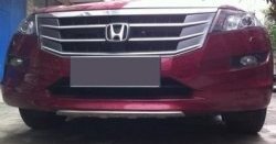 19 449 р. Накладка на передний бампер CT  Honda Accord  9 седан CR (2013-2016) (Неокрашенная)  с доставкой в г. Калуга. Увеличить фотографию 1