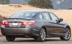 3 499 р. Лип спойлер Сабля Honda Accord CR седан дорестайлинг (2013-2016) (Неокрашенный)  с доставкой в г. Калуга. Увеличить фотографию 2