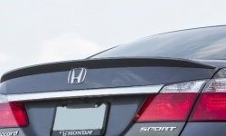 3 499 р. Лип спойлер Сабля Honda Accord CR седан дорестайлинг (2013-2016) (Неокрашенный)  с доставкой в г. Калуга. Увеличить фотографию 5