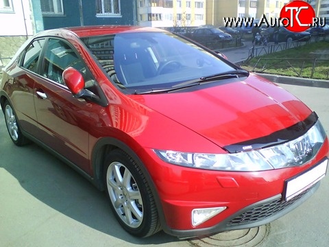 2 069 р. Дефлектор капота NovLine Honda Civic FK,FN хэтчбэк 5 дв. дорестайлинг (2005-2008)  с доставкой в г. Калуга