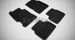 4 599 р. Коврики в салон (седан) SeiNtex Premium 3D 4 шт. (ворсовые, черные)  Honda Civic  9 (2011-2016)  с доставкой в г. Калуга. Увеличить фотографию 1