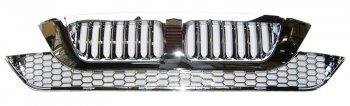 21 999 р. Решётка радиатора SAT (комлект верх + низ) Honda CR-V RE1,RE2,RE3,RE4,RE5,RE7 дорестайлинг (2007-2010) (Хром)  с доставкой в г. Калуга. Увеличить фотографию 2