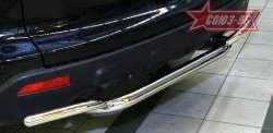 11 249 р. Защита заднего бампера Souz-96 (d60/42)  Honda CR-V  RE1,RE2,RE3,RE4,RE5,RE7 (2007-2012)  с доставкой в г. Калуга. Увеличить фотографию 1