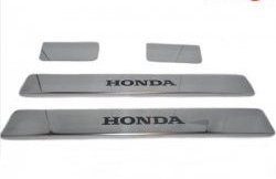 Накладки на порожки автомобиля M-VRS (нанесение надписи методом окраски) Honda CR-V RE1,RE2,RE3,RE4,RE5,RE7 дорестайлинг (2007-2010)