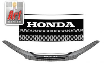 2 259 р. Дефлектор капота CA-Plastiс  Honda CR-V  RM1,RM3,RM4 (2012-2015) (Серия Art серебро)  с доставкой в г. Калуга. Увеличить фотографию 1