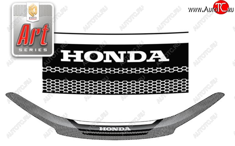 2 259 р. Дефлектор капота CA-Plastiс  Honda CR-V  RM1,RM3,RM4 (2012-2015) (Серия Art серебро)  с доставкой в г. Калуга