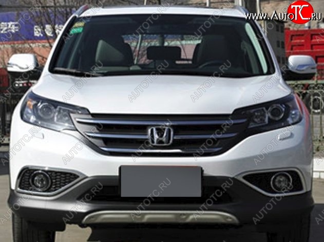 9 749 р. Накладка на передний бампер CT Honda CR-V RM1,RM3,RM4 дорестайлинг (2012-2015) (Неокрашенная)  с доставкой в г. Калуга