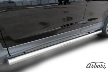 12 869 р. Защита штатных порогов Arbori (нержавейка, d76 mm). Honda CR-V RM1,RM3,RM4 дорестайлинг (2012-2015)  с доставкой в г. Калуга. Увеличить фотографию 1