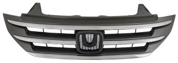 6 599 р. Решётка радиатора SAT (серебро)  Honda CR-V  RM1,RM3,RM4 (2012-2015) (Неокрашенная)  с доставкой в г. Калуга. Увеличить фотографию 1