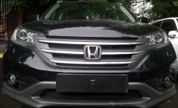 1 469 р. Сетка на бампер (2.0) Russtal (черная)  Honda CR-V  RM1,RM3,RM4 (2012-2015)  с доставкой в г. Калуга. Увеличить фотографию 4