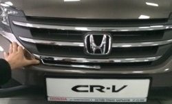 3 599 р. Накладки под решетку радиатора СТ Honda CR-V RM1,RM3,RM4 дорестайлинг (2012-2015)  с доставкой в г. Калуга. Увеличить фотографию 1