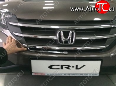 3 599 р. Накладки под решетку радиатора СТ  Honda CR-V  RM1,RM3,RM4 (2012-2015)  с доставкой в г. Калуга