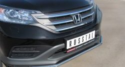 13 999 р. Защита переднего бампера (2 трубыØ42 мм, нержавейка) Russtal  Honda CR-V  RM1,RM3,RM4 (2012-2015)  с доставкой в г. Калуга. Увеличить фотографию 1