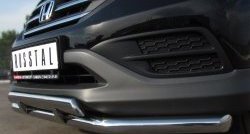14 999 р. Защита переднего бампера (2 трубыØ63 и 42 мм, нержавейка) Russtal  Honda CR-V  RM1,RM3,RM4 (2012-2015)  с доставкой в г. Калуга. Увеличить фотографию 3