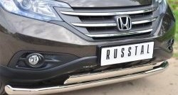 24 999 р. Защита переднего бампера (2 трубыØ76 и 75х42 мм, нержавейка) Russtal  Honda CR-V  RM1,RM3,RM4 (2012-2015)  с доставкой в г. Калуга. Увеличить фотографию 2