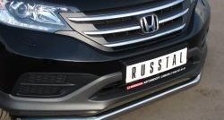 12 499 р. Одинарная защита переднего бампера диаметром 63 мм Russtal  Honda CR-V  RM1,RM3,RM4 (2012-2015)  с доставкой в г. Калуга. Увеличить фотографию 2
