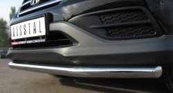 12 499 р. Одинарная защита переднего бампера диаметром 63 мм Russtal  Honda CR-V  RM1,RM3,RM4 (2012-2015)  с доставкой в г. Калуга. Увеличить фотографию 3