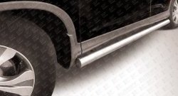 12 349 р. Защита порогов из круглой трубы диаметром 76 мм Slitkoff Honda CR-V RM1,RM3,RM4 дорестайлинг (2012-2015) (Нержавейка, Полированная)  с доставкой в г. Калуга. Увеличить фотографию 1