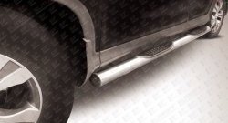 13 949 р. Защита порогов из трубы d76 мм с пластиковыми вставками для ног Slitkoff  Honda CR-V  RM1,RM3,RM4 (2012-2015) (Нержавейка, Полированная)  с доставкой в г. Калуга. Увеличить фотографию 1