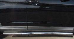 14 849 р. Защита порогов из круглой трубы диаметром 63 мм Russtal Honda CR-V RM1,RM3,RM4 дорестайлинг (2012-2015) (Защита порогов с со скосами на торцах (вариант 1))  с доставкой в г. Калуга. Увеличить фотографию 9