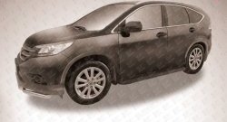 13 799 р. Алюминиевые пороги Slitkoff Optima Black  Honda CR-V  RM1,RM3,RM4 (2012-2015)  с доставкой в г. Калуга. Увеличить фотографию 2