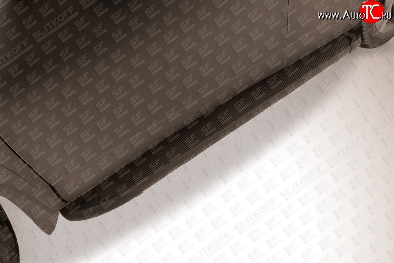 13 799 р. Алюминиевые пороги Slitkoff Optima Black  Honda CR-V  RM1,RM3,RM4 (2012-2015)  с доставкой в г. Калуга