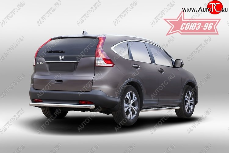 10 799 р. Защита заднего бампера Souz-96 (d60)  Honda CR-V  RM1,RM3,RM4 (2012-2015) дорестайлинг  с доставкой в г. Калуга