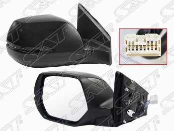 Правое боковое зеркало заднего вида SAT (обогрев, поворот, 7 контактов) Honda CR-V RM1,RM3,RM4 дорестайлинг (2012-2015)