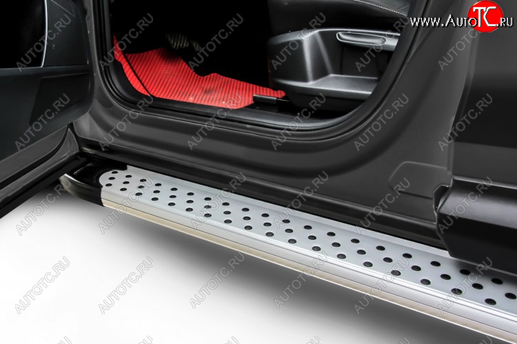 19 749 р. Пороги алюминиевые Slitkoff  Honda CR-V  RM1,RM3,RM4 (2012-2015) (Standart Silver)  с доставкой в г. Калуга