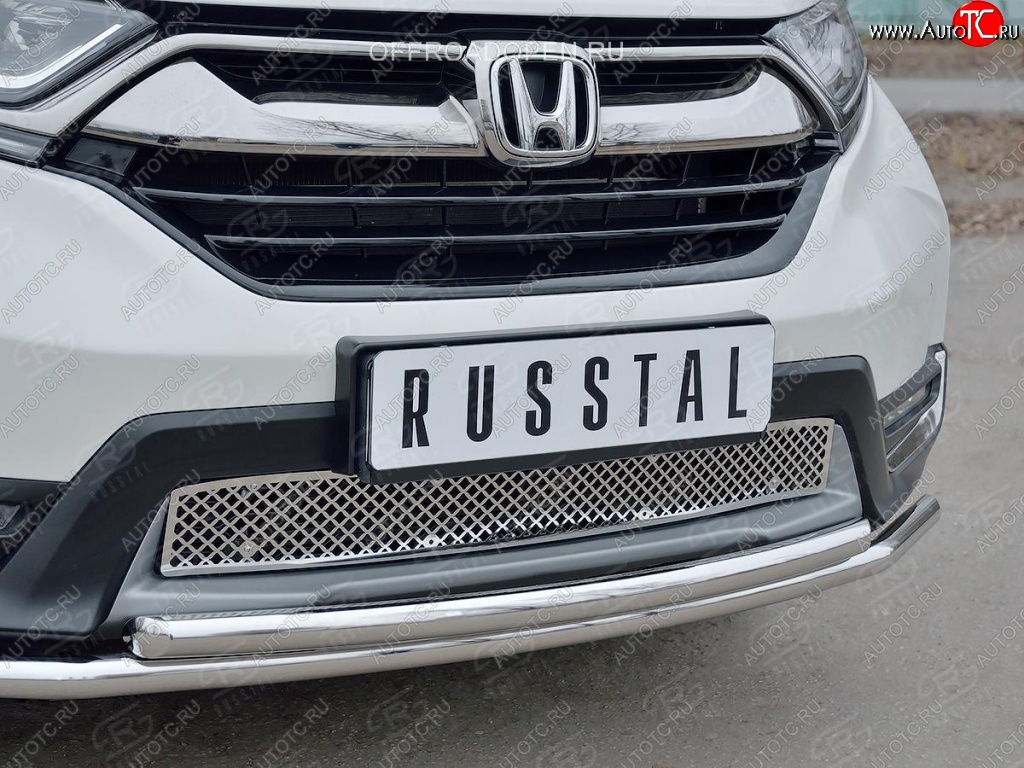 1 799 р. Решетка радиатора Russtal (лист)  Honda CR-V  RW,RT (2016-2020) (Неокрашенная)  с доставкой в г. Калуга