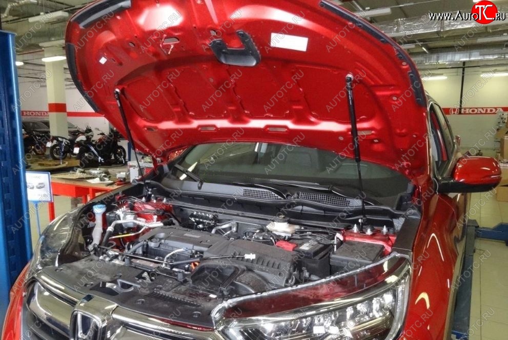 2 049 р. Упоры капота Russtal Honda CR-V RW,RT дорестайлинг (2016-2020)  с доставкой в г. Калуга