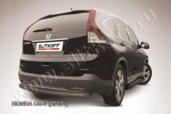 5 999 р. Защита заднего бампера из трубы d76 Slitkoff (дуга)  Honda CR-V  RW,RT (2016-2020) (Цвет: серебристый)  с доставкой в г. Калуга. Увеличить фотографию 1